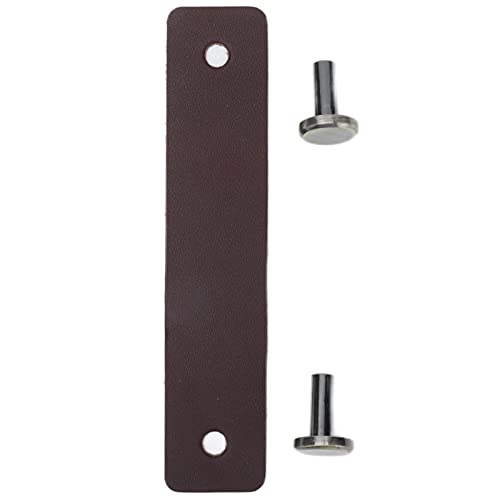 DANAIXZ PU Leder Schublade Ziehen Schrankgriffe moderne minimalistische Antikollision -Verschleiß -Resistant European Design Zink Legierungsmöbel Griffe für Schubladen Schränke Sch (Dunkelbraun) von DANAIXZ