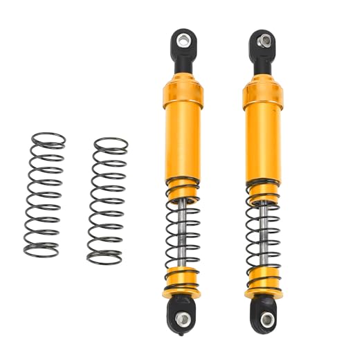 DANAIXZ RC -Auto -Stoßdämpfer Set Premium Aluminiumlegierung Öldämpfer Stoßdämpfer mit Federn für SCX10 1/10 RC -Autos Verbessert die Leistung 95 mm (Gold) von DANAIXZ