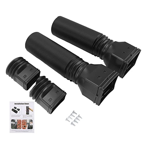 DANAIXZ Regenrinne Downpout Extender Flexible universelle Abflussverlängerung Rohr wasserdichtem Stecker für den Hausgarten Außenverwendung PE ABS -Material von 20 Zoll bis 59 Zoll (Schwarz) von DANAIXZ