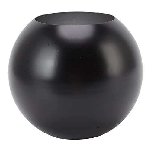 DANAIXZ Runde Vase Nordic Style Moderner Edelstahl kleines Blumenvase -Ornament für Wohnzimmer Büro Tisch ation Home Kitchen Schreibtisch Fensterbank (Matt schwarz) von DANAIXZ