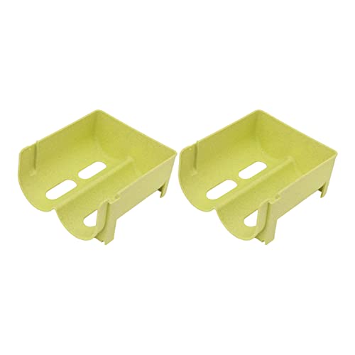 DANAIXZ Stapelbarer Schrank Weinregal Plastik Wasserflaschenhalter Organizer mit hohlem Design für Küchenkühlschrank Arbeitsplatte Aufbewahrung grün 2 Stücke von DANAIXZ