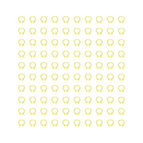 DANAIXZ Taubenbeinringe 100pcs 8mm Geflügelfußbänder Identifikationsmarkierung Kunststoff Leichter langlebig einfach zu bedienen für Tauben DEVECOT VORBELSUNG (Gelb) von DANAIXZ