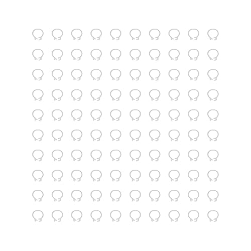 DANAIXZ Taubenbeinringe 100pcs 8mm Geflügelfußbänder Identifikationsmarkierung Kunststoff Leichter langlebig einfach zu bedienen für Tauben DEVECOT VORBELSUNG (Weiß) von DANAIXZ