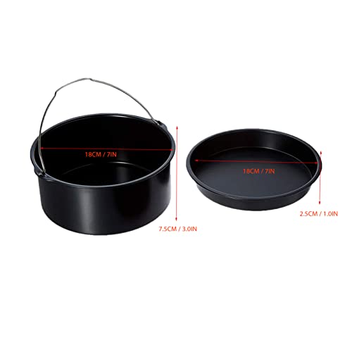 DANAIXZ Universal Air Fryer Accessoires Set Edelstahl Pizza Pfanne Kuchengrill Backwerkzeuge Nicht -Stallschicht Geschirrspüler sicher zum Kochen von Backluft Frittieröfen Öfen (7 Zoll 1500mah Li DANAIXZ Universal Air Fryer Accessoires Set Edelstahl Pizza Pfanne Kuchengrill Backwerkzeuge Nicht -Stallschicht Geschirrspüler sicher zum Kochen von Backluft Frittieröfen Öfen (7 Zoll 1500mah Li von DANAIXZ