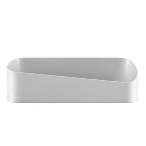 DANAIXZ Wand montiertes Badezimmerregal Innovative geometrische Form großer Kapazität Starker Klebstoff ohne Bohrlager für Badezimmer Küche Schlafzimmer Plastik 210g (Grau) von DANAIXZ