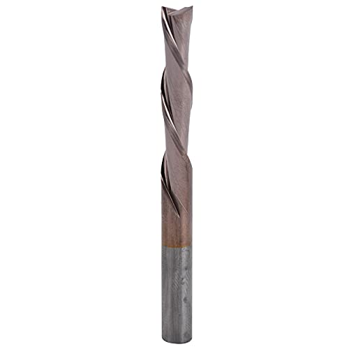 DANAIXZ Wolframstahl CNC -Router -Bit, Doppelflöte -Fräsenschneider für Nylon -ABS -PVC -Verarbeitung, Wolframstahlmaterial, 3D -Schnitzerei, Oberflächenbearbeitung (6 * 6 * 28 * 65 mm) von DANAIXZ