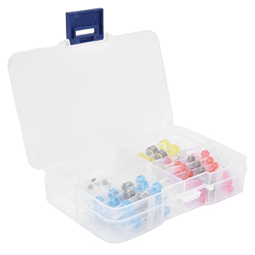 Drahtanschlüsse Wärme Schrumpfen Elektrische Klemmen Marine Grade Isoliert kein Lötmittel ohne Crimp benötigt für Automobilboot -Hausverdrahtungsprojekte 50pcs Kit mit Speicherbox von DANAIXZ