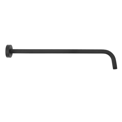 Duscharmverlängerung Edelstahl Wandhalterung Versteckte Duschkopfverlängerung Arm mit Flansch NPT 1/2 Standardschnittstelle für Badezimmer Duschsystem (Schwarz) von DANAIXZ