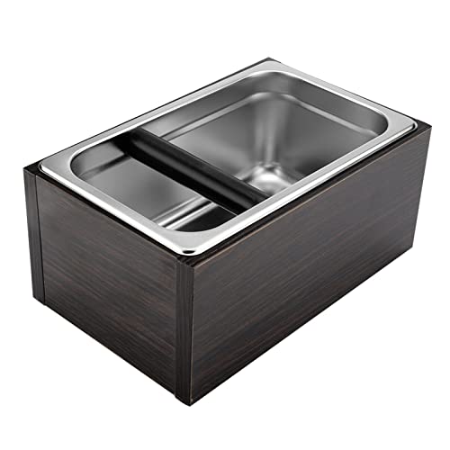 Edelstahl -Kaffee -Klopfenschachtel mit Griff Premium Dauerhafte Kaffeegelände Behälter Abfallbehälter für Coffeeshops und Haushaltsbasis Massive Eiche Holzbasis 27.6x12.1 x 17,5 Edelstahl -Kaffee -Klopfenschachtel mit Griff Premium Dauerhafte Kaffeegelände Behälter Abfallbehälter für Coffeeshops und Haushaltsbasis Massive Eiche Holzbasis 27.6x12.1 x 17,5 von DANAIXZ