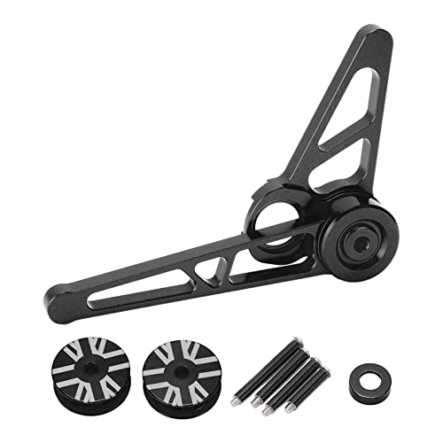 Fahrradkettenspanner unterstützt 1 bis 6 Geschwindigkeiten CNC Aluminiumlegierung Heck -Umwerferkettenspanner (Schwarz) von DANAIXZ