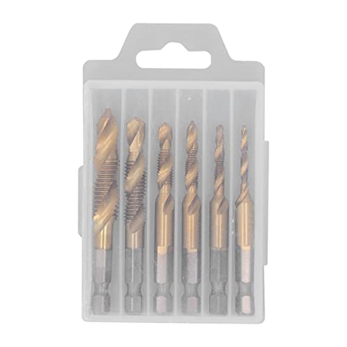 Gewindebohrer taps Hochgeschwindigkeit Stahlverbund Dual -Funktion Bohrmaschine und Wasserhahneinsatz für dicke Gusseisenstahlplatte Edelstahl Aluminium -Legierung 6pcs M3 M4 M5 Gewindebohrer taps Hochgeschwindigkeit Stahlverbund Dual -Funktion Bohrmaschine und Wasserhahneinsatz für dicke Gusseisenstahlplatte Edelstahl Aluminium -Legierung 6pcs M3 M4 M5 von DANAIXZ