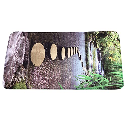 Haushaltsbadezimmer Nicht -Schlupf Türmat natürliche Muster Bodenmatte Teppich Teppich Matte Home Dekoration Weiche haltbare Polyesterfaser für Badezimmer Wohnzimmer Büro 40x60 cm (40 * 60 cm) von DANAIXZ