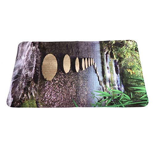 Haushaltsbadezimmer Nicht -Schlupf Türmat natürliche Muster Bodenmatte Teppich Teppich Matte Home Dekoration Weiche haltbare Polyesterfaser für Badezimmer Wohnzimmer Büro 40x60 cm (50 * 80) von DANAIXZ