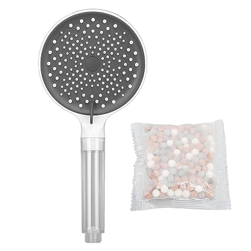 Hochdruck Handheld -Duschkopf mit 3 Sprühmodi ABS Bad Duschkopf mit Filterkugeln für starkes entspannendes Duscherlebnis (Weiß) von DANAIXZ