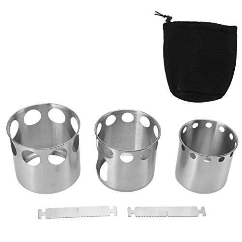 Holzverbrennungslager -Herd Edelstahl tragbarer Herd für Außenkochen Wanderwanderung Camping Rucksackung Leichter haltbarer Beweis Hochtemperaturbeständiges 5 -teiliges Set mit Holzverbrennungslager -Herd Edelstahl tragbarer Herd für Außenkochen Wanderwanderung Camping Rucksackung Leichter haltbarer Beweis Hochtemperaturbeständiges 5 -teiliges Set mit von DANAIXZ