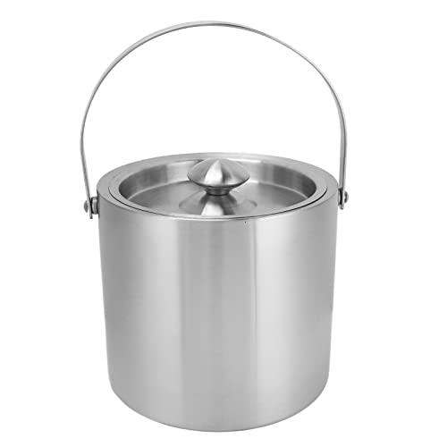 ICE Bucket Edelstahl 3L Doppelwand Isolierte Eiseimer mit Deckel für Bier Champagnerwein Chilling Elegantes und sicheres Design leicht zu reinigen haltbar und stilvoll für Partys ICE Bucket Edelstahl 3L Doppelwand Isolierte Eiseimer mit Deckel für Bier Champagnerwein Chilling Elegantes und sicheres Design leicht zu reinigen haltbar und stilvoll für Partys von DANAIXZ