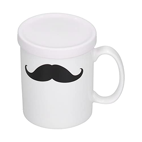 Innovative thermische Induktion Becher Farbe ändern Kaffeetasse mit Deckel Hand bemalt schwarze Bart Design Keramik Wärmeempfindlichkeit für Home Office 300ml Innovative thermische Induktion Becher Farbe ändern Kaffeetasse mit Deckel Hand bemalt schwarze Bart Design Keramik Wärmeempfindlichkeit für Home Office 300ml von DANAIXZ