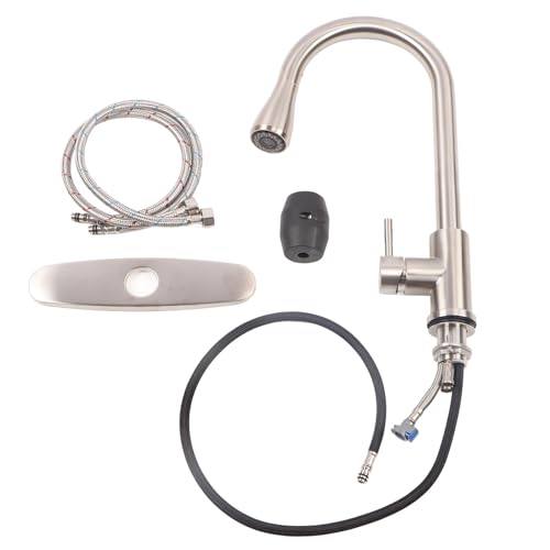 Küchenarmatur Down Sprayer 304 Edelstahl Eingende Waschbeckenmischhahn mit drei Wassermodi für Badezimmerwäsche von DANAIXZ