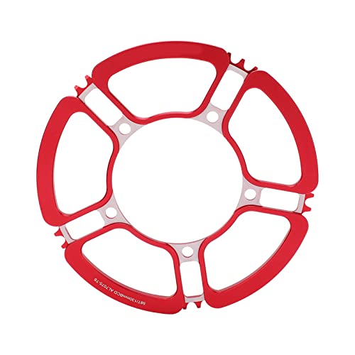 LP 58T Fahrradkette 7075 Aluminiumlegierung Mountainbike Kurbel rostfeste fünf Bolzenscheiben Blütenblatt integrierte Schutzplatte Hochstärke für Straßen- und Bergfahrräder (LP Single Blütenscheibe LP 58T Fahrradkette 7075 Aluminiumlegierung Mountainbike Kurbel rostfeste fünf Bolzenscheiben Blütenblatt integrierte Schutzplatte Hochstärke für Straßen- und Bergfahrräder (LP Single Blütenscheibe von DANAIXZ