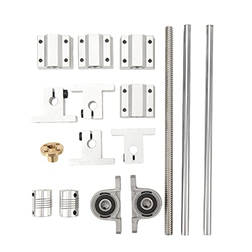 Lineare Bewegungsanleitung Stabwellenkit mit T8X8 Bleischraube 4 SC8UU -Lagerblöcke 4 Welle Unterstützt 2 flexible Kupplungen für 3D -Drucker -CNC -Gravurmaschinen Industrielle (8-200) von DANAIXZ
