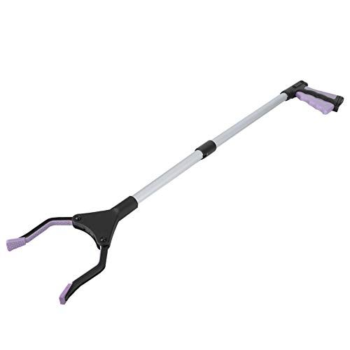 Multifunktionsklappende Langmüllklemmen Grabber -Picker -Werkzeuge Sanitärreinigungsbedarf (Lila Griff Silberrohr) von DANAIXZ