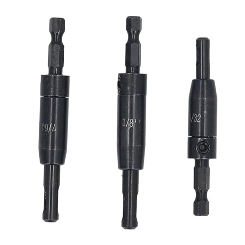 Professionelle Holzbearbeitung Scharnierbohrer Bit Set Hochgeschwindigkeit Stahl 3 Größen 1/8in 7/64in 3/32 Zoll Hex Shank Precision Bohrbits für Türen Möbelschrank Herstellung von DANAIXZ
