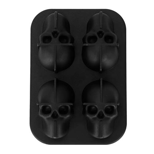 Schädel Ice Form Silikon einzigartige unregelmäßige Eiswürfelschale für Home Bar Party Schwarz 11,5 x 8 x 4,5 cm Schädel Ice Form Silikon einzigartige unregelmäßige Eiswürfelschale für Home Bar Party Schwarz 11,5 x 8 x 4,5 cm von DANAIXZ