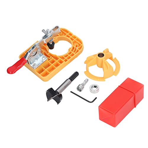 Scharnieröffnung Locator 35 mm Plastik Aluminiumlegierung Genauiger Holzbearbeitungslochöffner für die Tür (Gelbe Farbe) von DANAIXZ