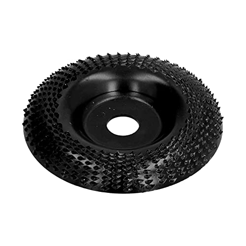Schnitzscheibenscheibe 100 mm Winkelschleife Schleifrad Kohlenstoffstahl Verschleiß resistente Holzschnitzscheibe für Holzbearbeitungswurzelschnitzpolier -Tee -Tablett Couchtisch (Schwarz) von DANAIXZ
