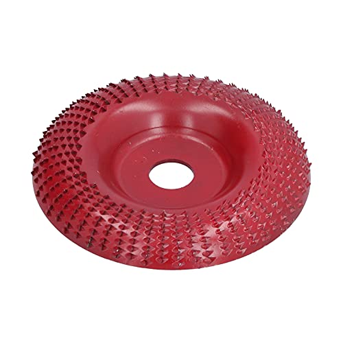 Schnitzscheibenscheibe 100 mm Winkelschleife Schleifrad Kohlenstoffstahl Verschleiß resistente Holzschnitzscheibe für Holzbearbeitungswurzelschnitzpolier -Tee -Tablett Couchtisch (Weinrot) von DANAIXZ