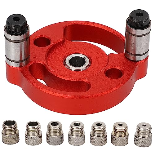 Selbst zentrierende Dübel Jig Einer Loch Position Holzbearbeitung Doweling Jig Hole Punch Bohrer Locator (Rot) von DANAIXZ