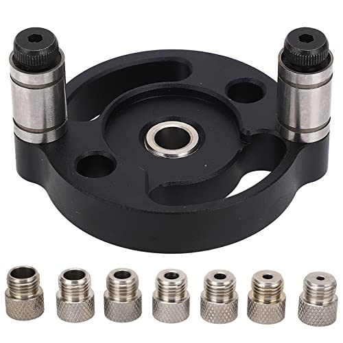 Selbst zentrierende Dübel Jig Einer Loch Position Holzbearbeitung Doweling Jig Hole Punch Bohrer Locator (Schwarz) von DANAIXZ