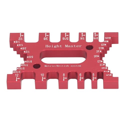 Tavetail Jig Tenon -Bremssattel mit hoher Genauigkeit Skalen Tischlerei Router Säge zum Messen der Herrscher für Holzbearbeitung (Rot) von DANAIXZ