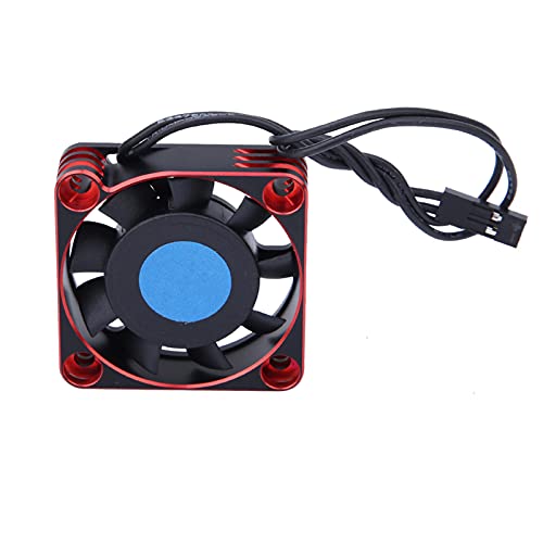 Überschreitende Hobby -Raketen -Metallkühlungslüfter 16000 U/min Hochgeschwindigkeit bürstenloser Motorlüfter 40x40 x 10 mm langlebiger effizienter Wärmeabteilung für RC -Autos (Rot) von DANAIXZ