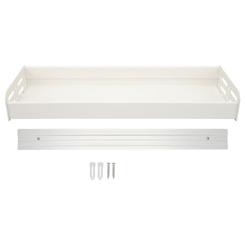Wandmontage Rack Organizer Proof abnehmbare Duschregale Lagerregale für Küchenbadezimmer Schlafzimmer Aluminium 40x13 cm (Weiß) von DANAIXZ