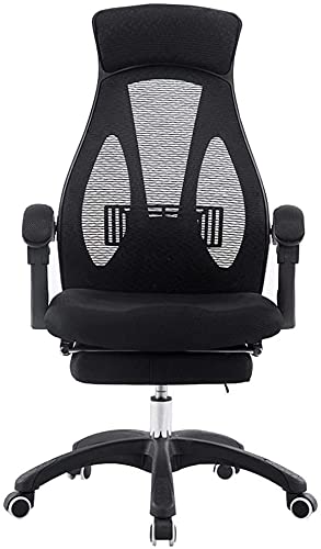 Bürostuhl Stuhl, Bürostuhl, legerer Arbeitsstuhl, kann angehoben und abgesenkt werden, kann um 150° gedreht werden, klappbare Fußstütze, atmungsaktives Netzgewebe, Stuhl erforderlich, bequemer J von DANBOOL