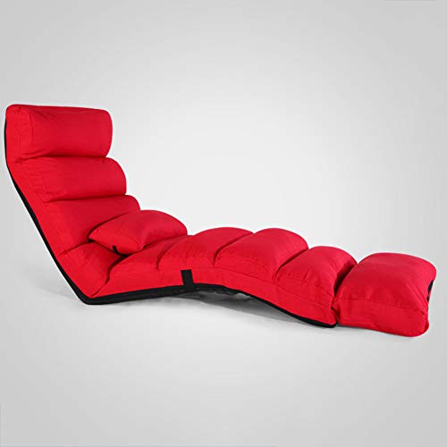 DANBOOL Klappbarer Lazy Sofa-Stuhl, mit Verstellbarer Rückenlehne, Tatami-Bodenstuhl, Schlafsofa, Couch, Lounge-Sessel, Erkerfenster, zum Lesen, Büro, Zuhause, H 175 x 54 cm von DANBOOL