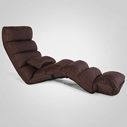 DANBOOL Klappbarer Lazy Sofa-Stuhl, mit Verstellbarer Rückenlehne, Tatami-Bodenstuhl, Schlafsofa, Couch, Lounge-Sessel, Erkerfenster, zum Lesen, Büro, Zuhause, L 175 x 54 cm von DANBOOL