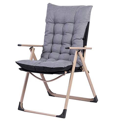 DANBOOL Terrassen-Lounge-Stuhl, gepolsterter Klapp-Liegestuhl, atmungsaktiver Klapp-Lounge-Stuhl mit Stahlrahmen, verbesserter, Leichter, Verstellbarer Stuhl D von DANBOOL