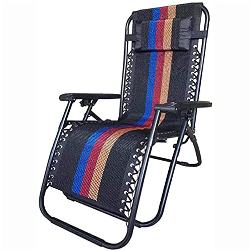 DANBOOL Zero Gravity Lounge Chair, Liege-Klappstuhl, Zero Gravity Summer Lounge Chair, praktischer, lässiger Bürostuhl, rot-weiß gestreifter Outdoor-Reisestuhl Lounge Chair Bequemer Jubiläumsstuhl von DANBOOL