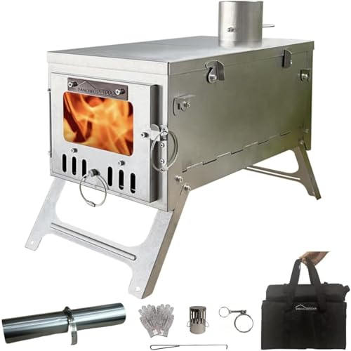 DANCHEL OUTDOOR T6 Ultraleichter Titan-Klapp-Holzofen für heiße Zelte, 2,0 kg tragbarer Campingkocher mit 2,2 m Kaminrohr, Holzofen für Rucksackreisen, Winterüberleben DANCHEL OUTDOOR T6 Ultraleichter Titan-Klapp-Holzofen für heiße Zelte, 2,0 kg tragbarer Campingkocher mit 2,2 m Kaminrohr, Holzofen für Rucksackreisen, Winterüberleben von DANCHEL OUTDOOR