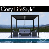 Bioklimatische Pergola pavillon San Pablo, 3x3m, Schwarz - Schwarz von DANCOVER