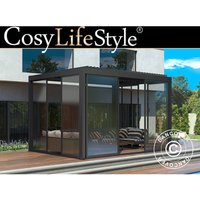 Bioklimatischer Pergola-Pavillon San Pablo Alu+ mit Schiebetüren, von DANCOVER