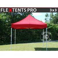 Dancover - Faltzelt Faltpavillon Wasserdicht FleXtents pro 3x3m Rot von DANCOVER