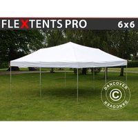 Faltzelt Faltpavillon Wasserdicht FleXtents pro 6x6m Weiß - Weiß von DANCOVER