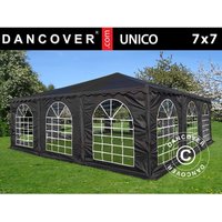Dancover - Partyzelt Pavillon Festzelt Pagoda unico 7x7m, schwarz von DANCOVER