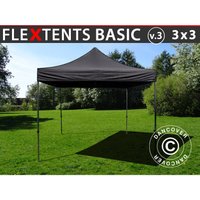 Faltzelt Faltpavillon Wasserdicht FleXtents Basic v.3, 3x3m von DANCOVER