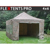 Faltzelt Faltpavillon Wasserdicht FleXtents pro 4x6m Camouflage, Faltzelt Faltpavillon Wasserdicht FleXtents pro 4x6m Camouflage, von DANCOVER