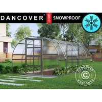 Gewächshaus Polycarbonat titan Arch 320, 18m², 3x6m, Silber - Silber von DANCOVER