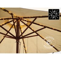 LED Lichterkette Solar für Sonnenschirm, Knirke, 8x1,5m, Warm von DANCOVER